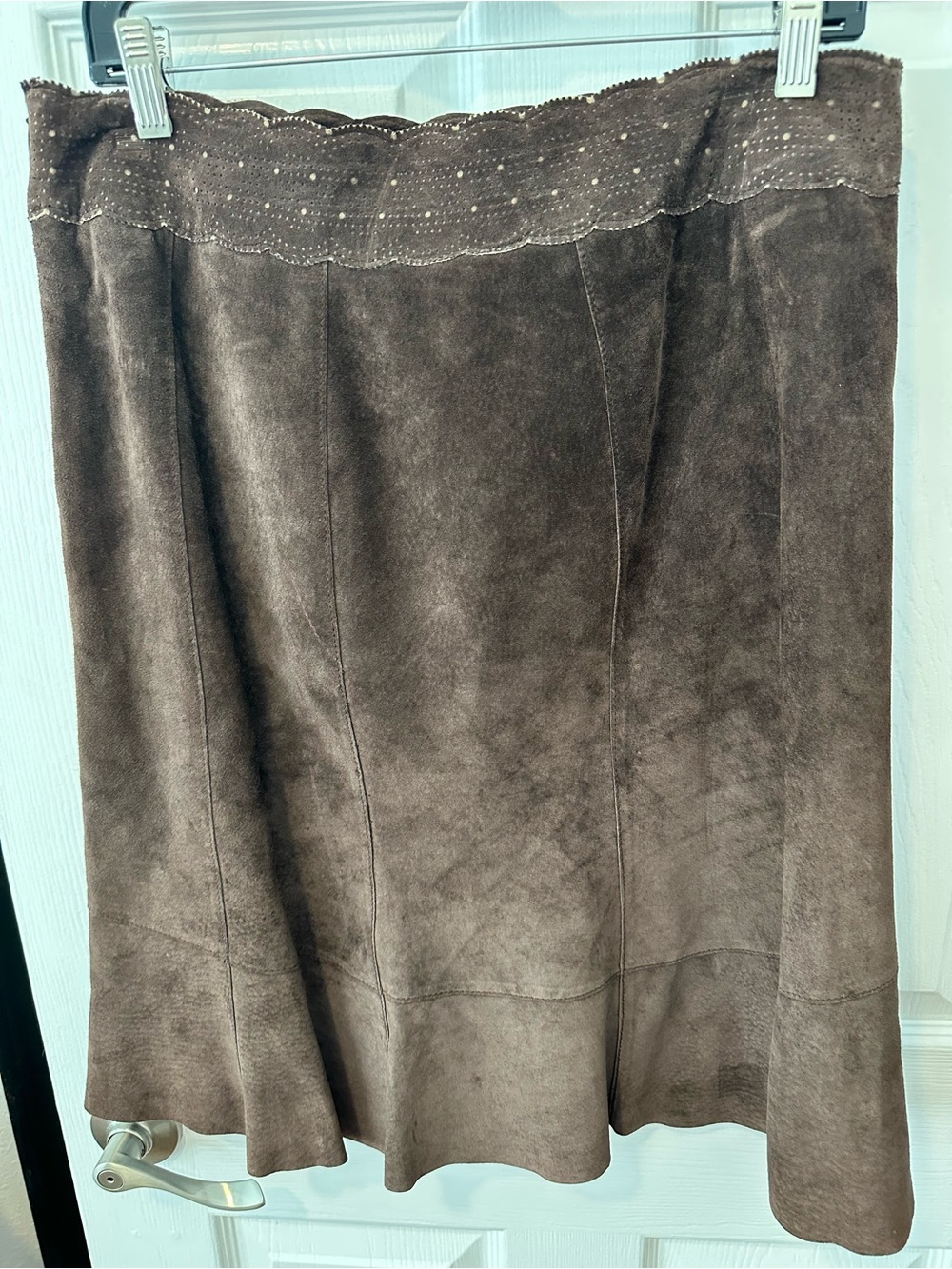 Cabi Brown Suede Skirt